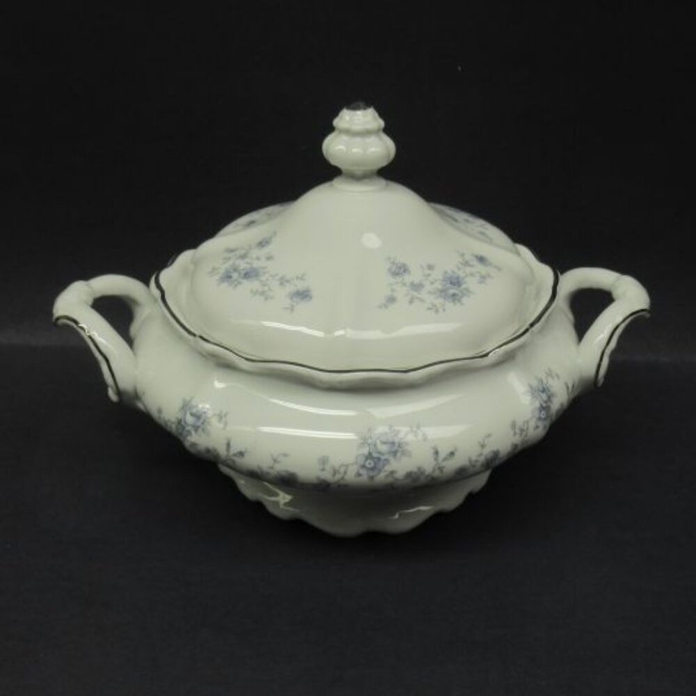 JoHann Haviland Germany BLUE GARLAND China Covered Vegetable Bowl